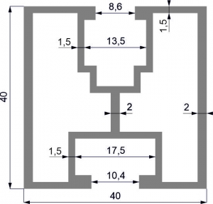 Al profil Solar - 40x40 Solid AKCE!