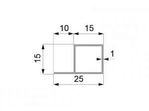 Hliníkový jekl s praporkem 15x15x1