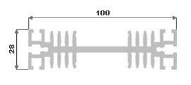 Hliníkový chladič 100x28 3M