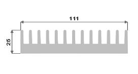 Hliníkový chladič 111x25 3M